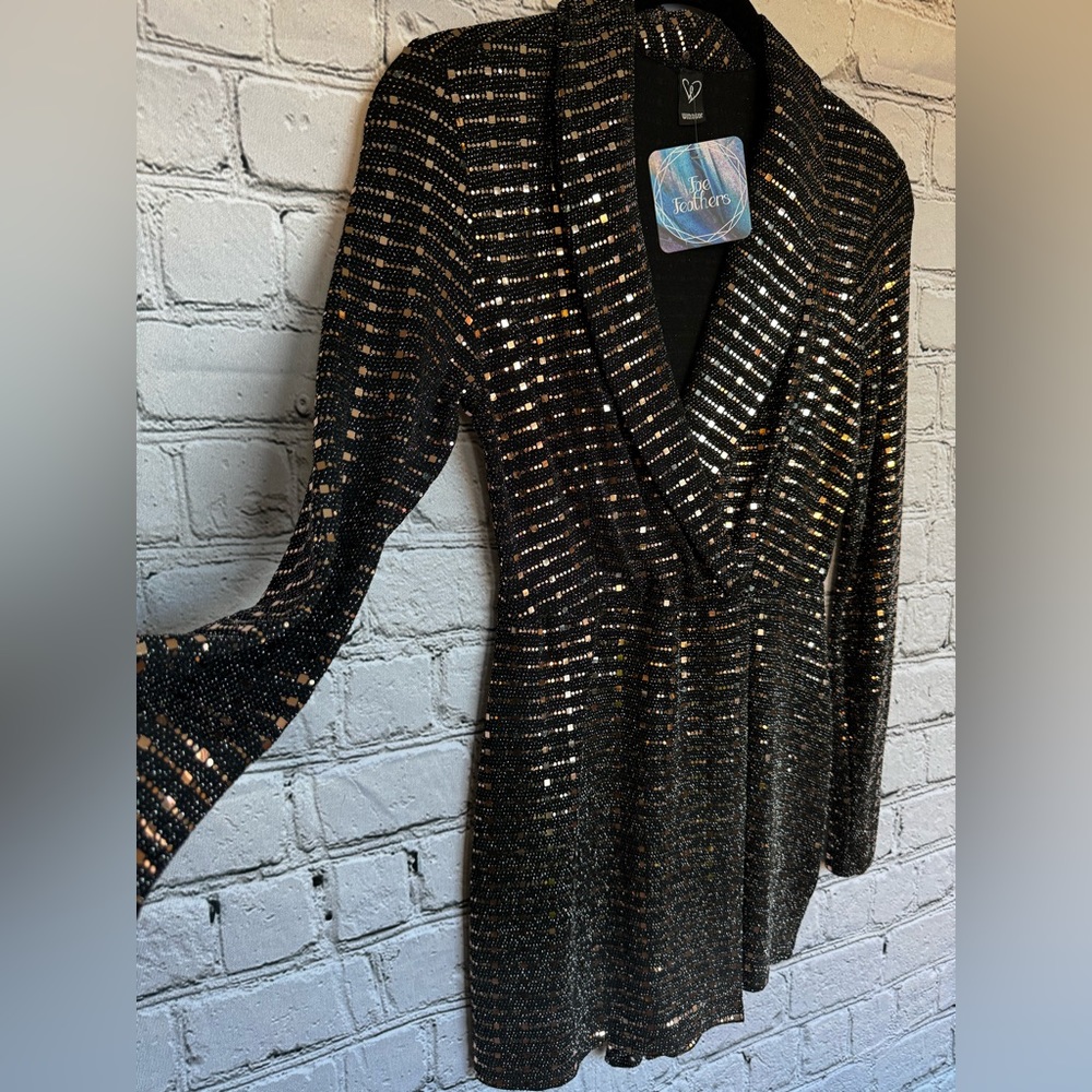 Windsor Metallic Long Sleeve Romper